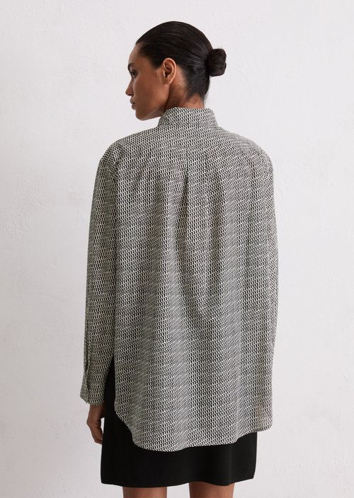 Relaxed print blouse — Offwhite