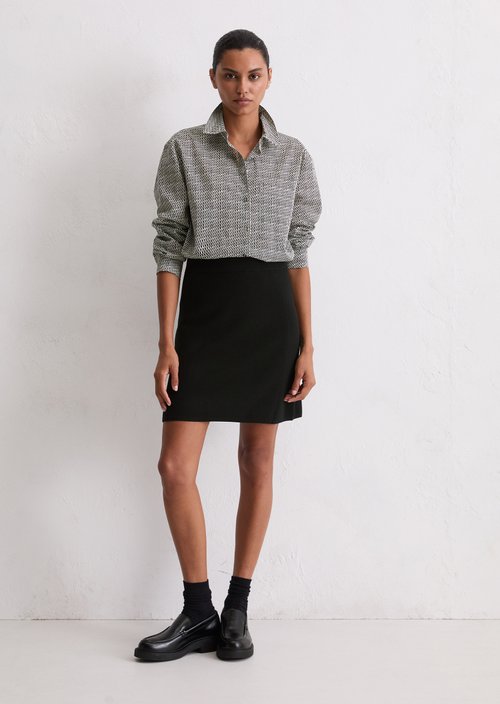 Relaxed print blouse — Offwhite