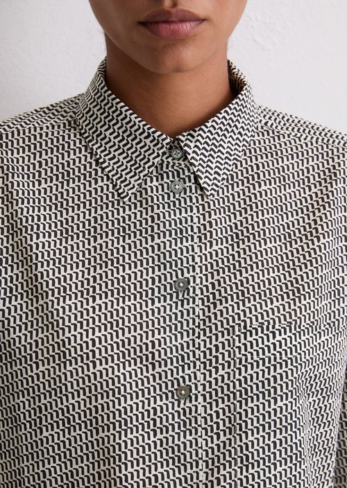 Relaxed print blouse — Offwhite
