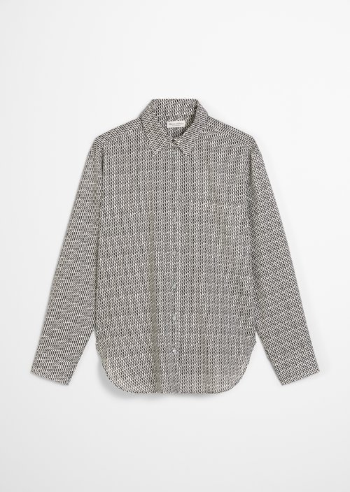 Relaxed print blouse — Offwhite
