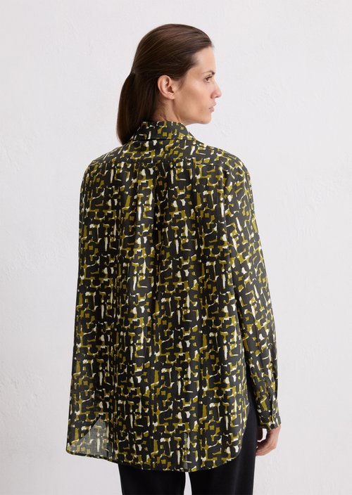 Relaxed print blouse — Medium Green