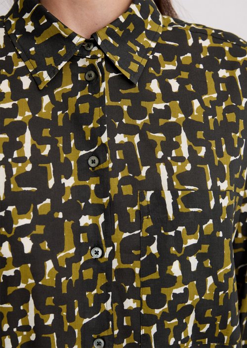 Relaxed print blouse — Medium Green