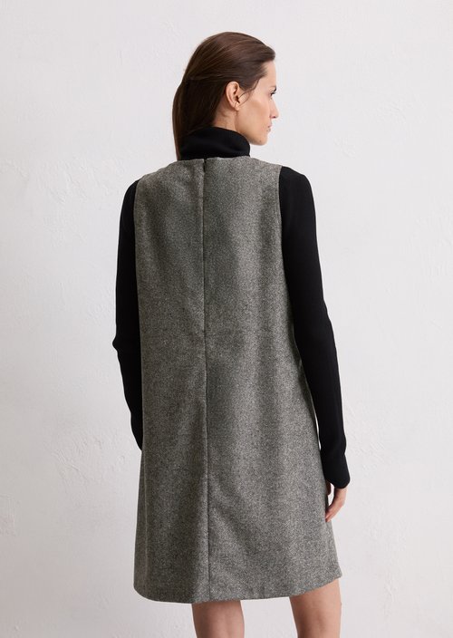 Shift dress straight — Black