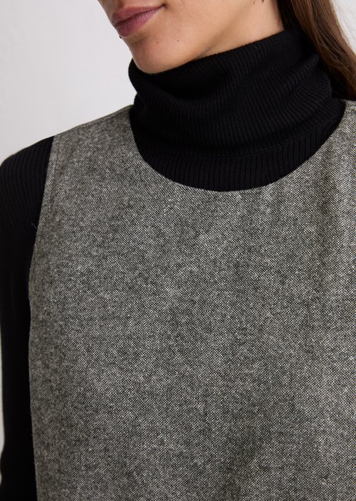 Shift dress straight — Black