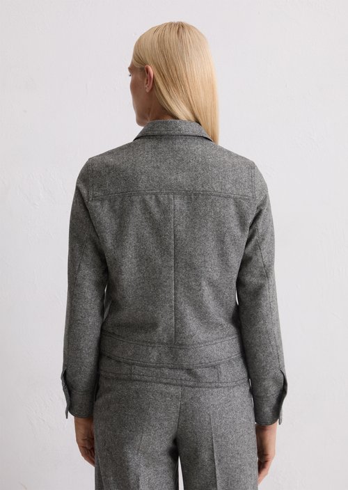 Tweed jacket relaxed cropped — Black