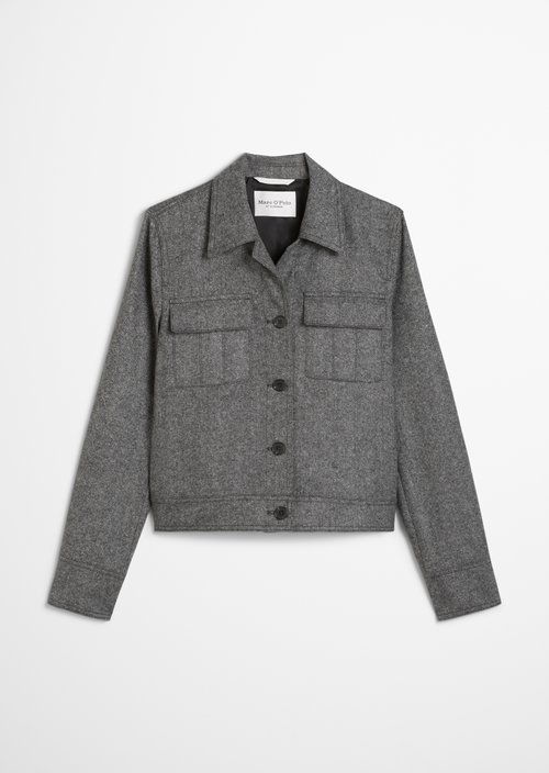 Tweed jacket relaxed cropped — Black