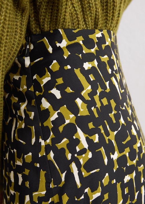 Flared maxi skirt — Medium Green