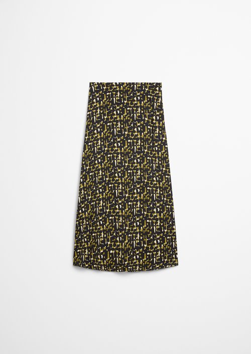 Flared maxi skirt — Medium Green