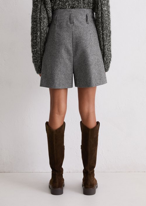 Tweed shorts regular — Black