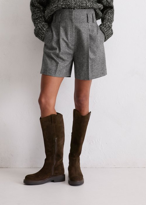 Tweed shorts regular — Black
