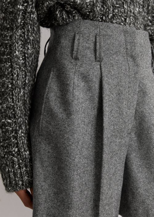 Tweed shorts regular — Black