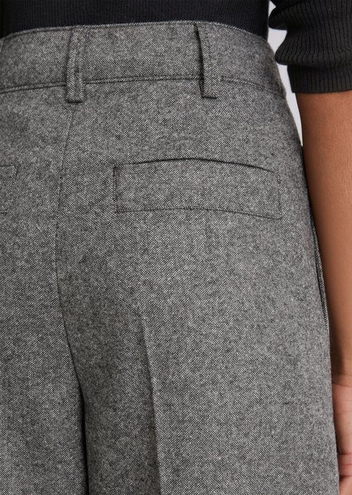 Tweed trousers wide — Black