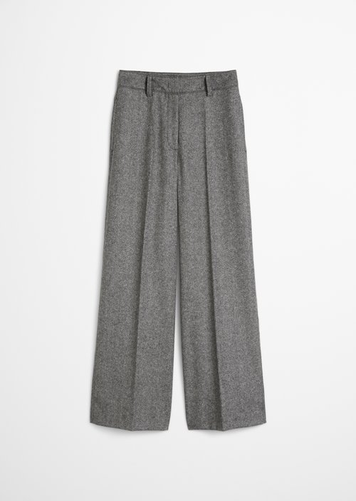 Tweed trousers wide — Black