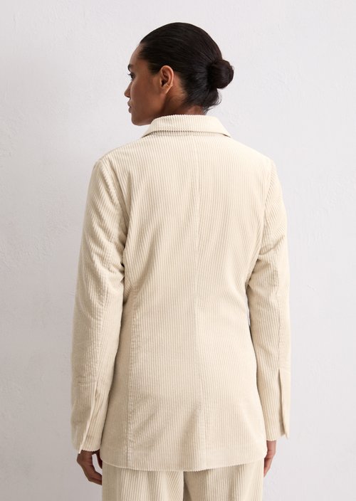 Corduroy blazer shaped — Light Oat