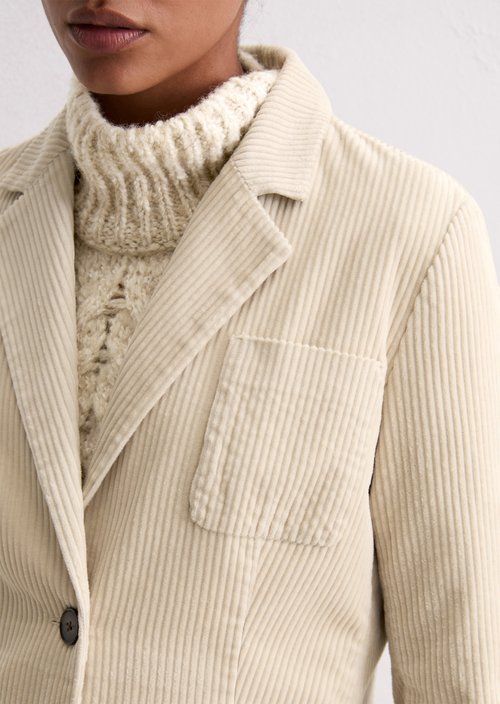 Corduroy blazer shaped — Light Oat
