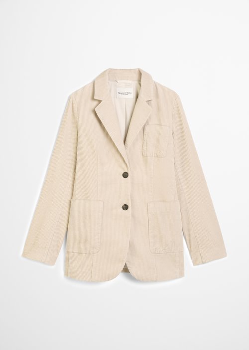 Corduroy blazer shaped — Light Oat