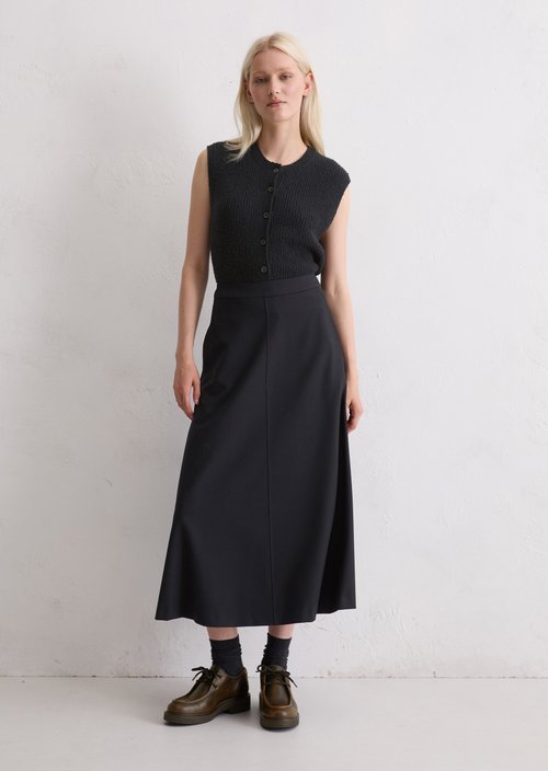 Flared skirt — Deep Night Blue