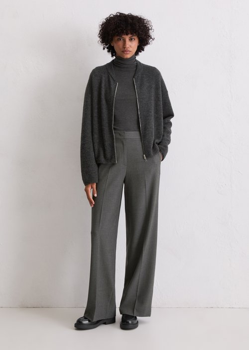 Long Leg Culotte ankle length — Medium Grey