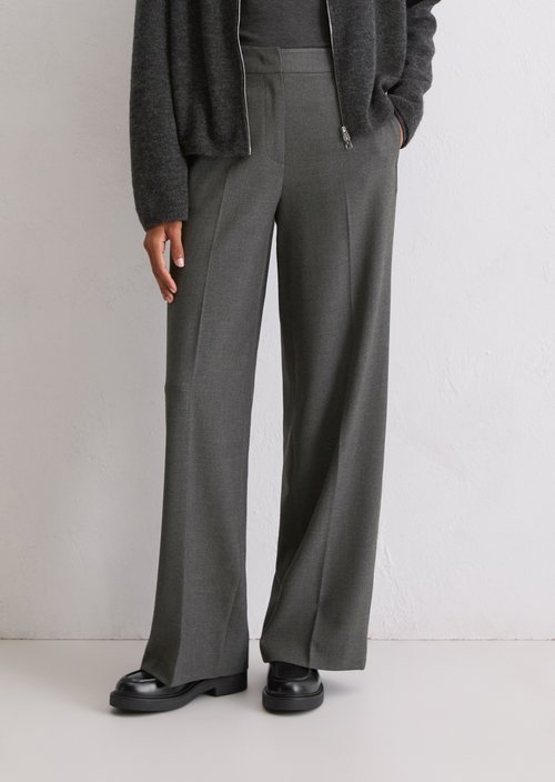 Long Leg Culotte ankle length — Medium Grey