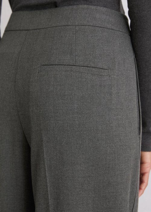 Long Leg Culotte ankle length — Medium Grey