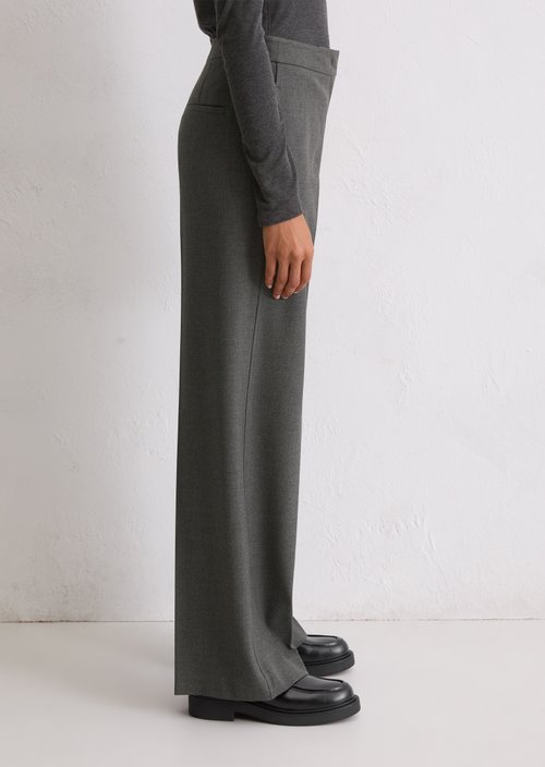 Long Leg Culotte ankle length — Medium Grey