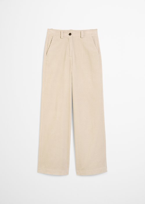 Corduroy pants wide — Light Oat