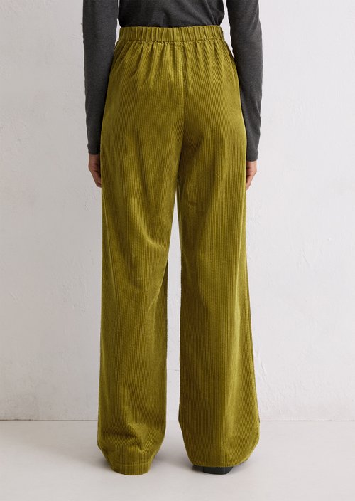 Relaxed corduroy trousers — Deep Pea
