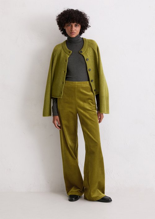 Relaxed corduroy trousers — Deep Pea