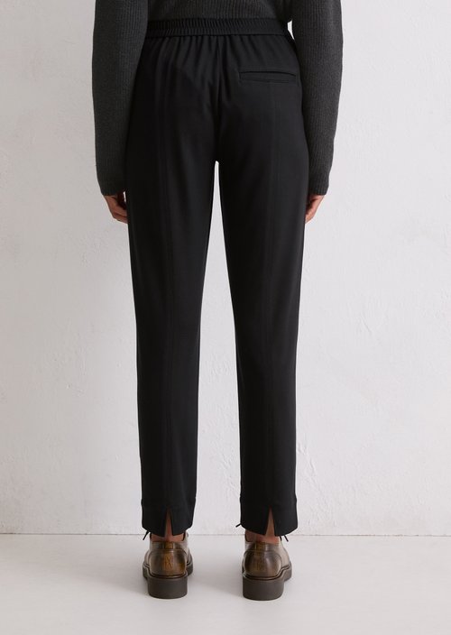 Twill jersey pants regular — Black