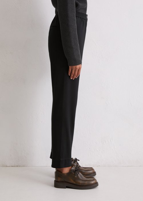 Twill jersey pants regular — Black