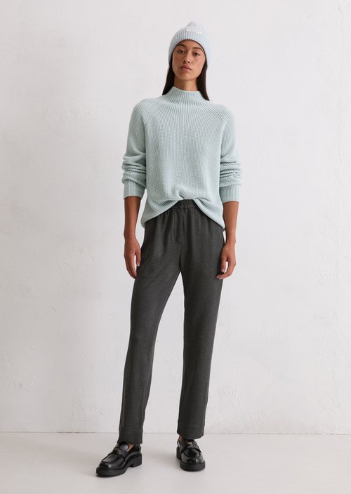 Twill jersey pants regular — Dark Grey