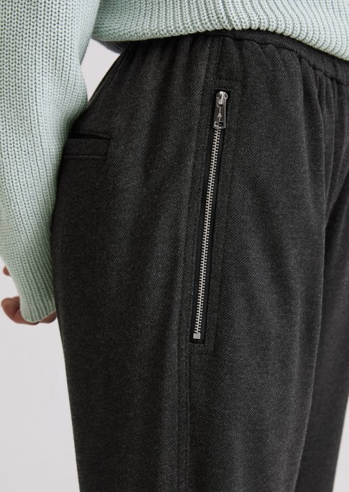 Twill jersey pants regular — Dark Grey