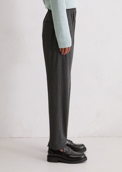 Twill jersey pants regular — Dark Grey
