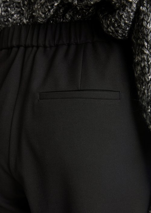 Flannel pants regular — Black