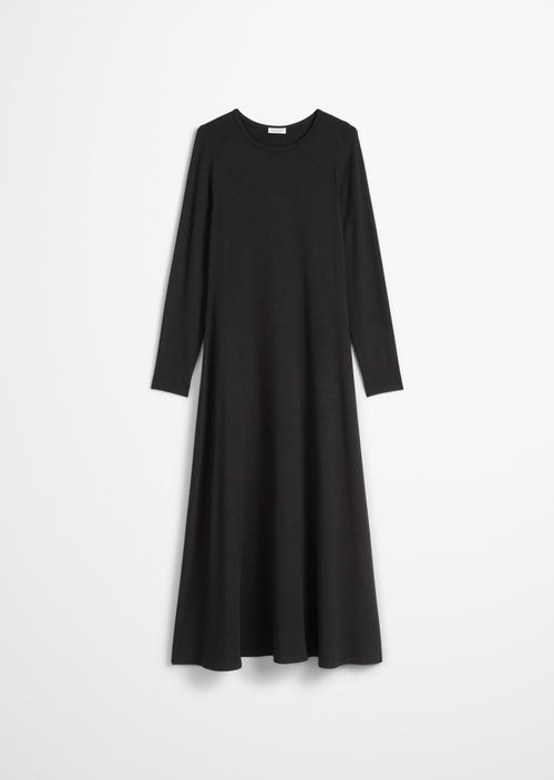 Jersey dress A-shape — Black