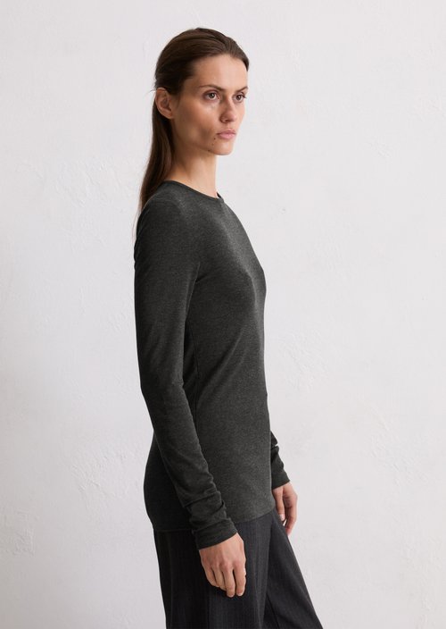 Longsleeve regular — Dark Grey Melange