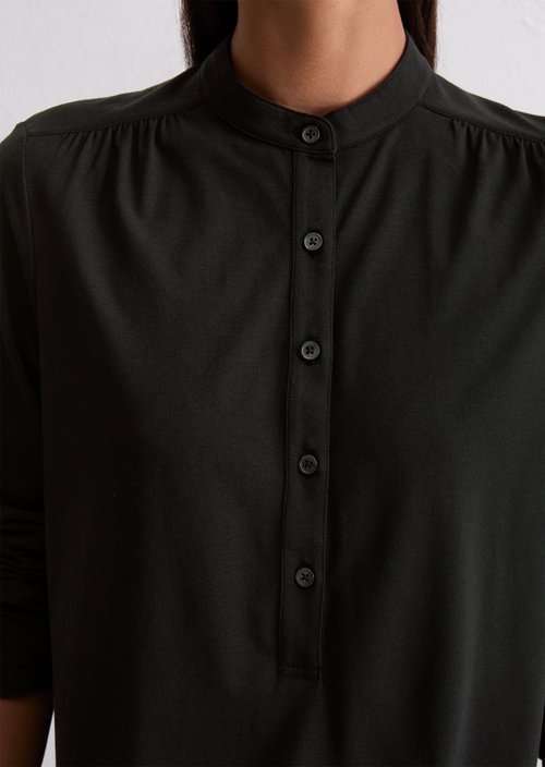 Relaxed jersey blouse — Black