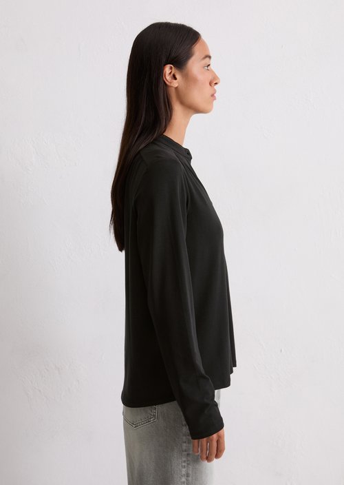 Relaxed jersey blouse — Black