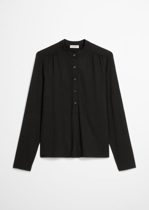 Relaxed jersey blouse — Black