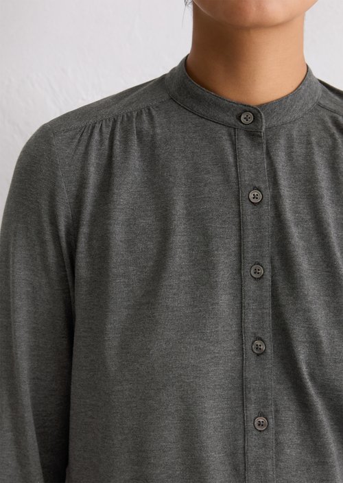 Relaxed jersey blouse — Dark Grey Melange