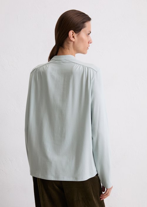Relaxed jersey blouse — Silvery Blue