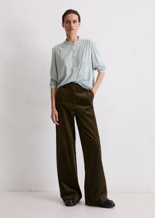 Relaxed jersey blouse — Silvery Blue