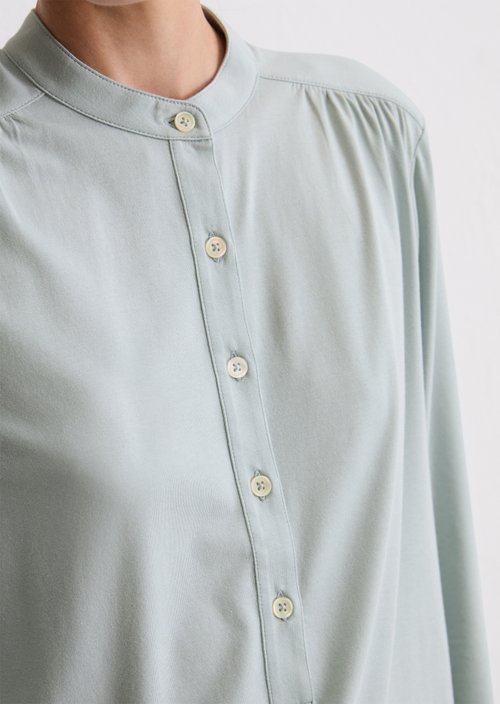 Relaxed jersey blouse — Silvery Blue
