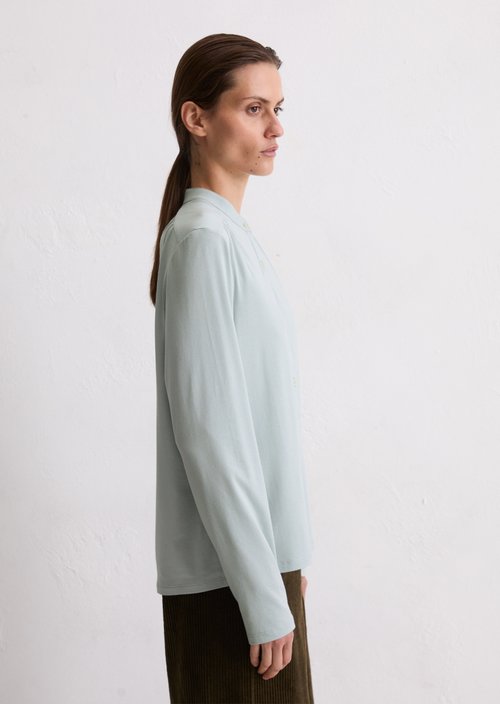 Relaxed jersey blouse — Silvery Blue