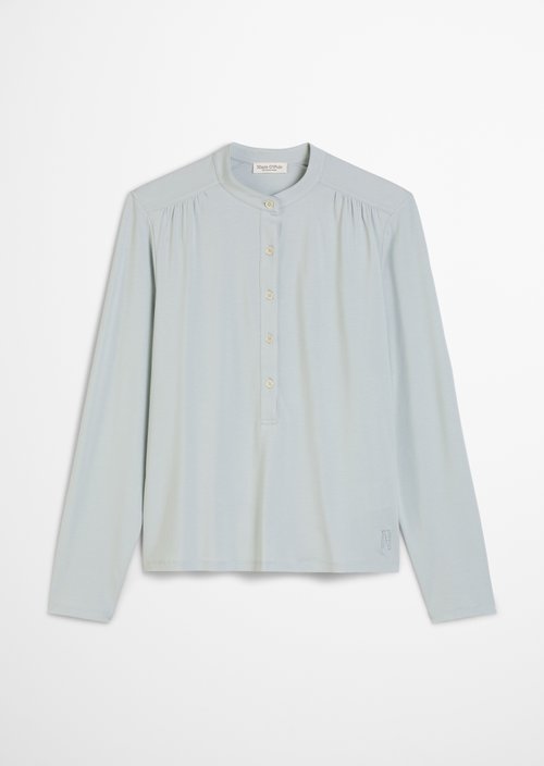 Relaxed jersey blouse — Silvery Blue
