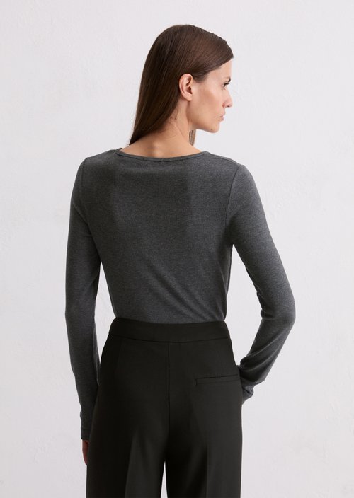 Longsleeve regular — Dark Grey Melange