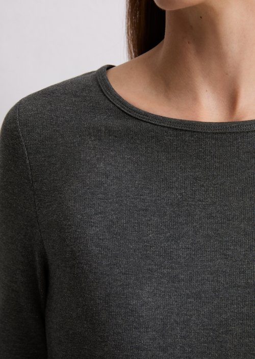 Longsleeve regular — Dark Grey Melange