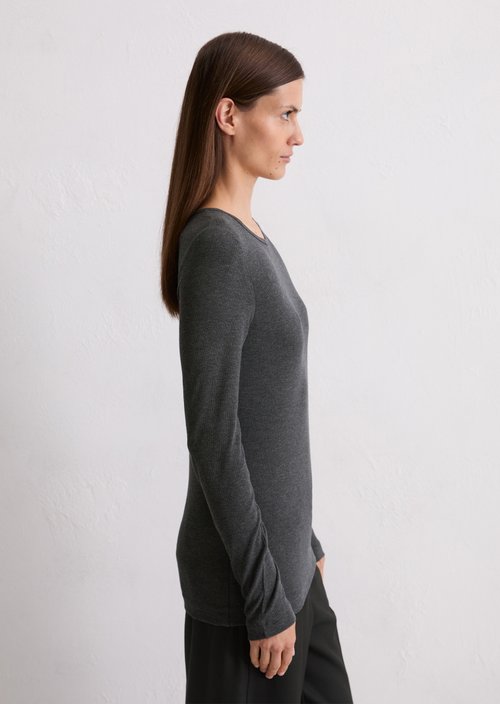 Longsleeve regular — Dark Grey Melange