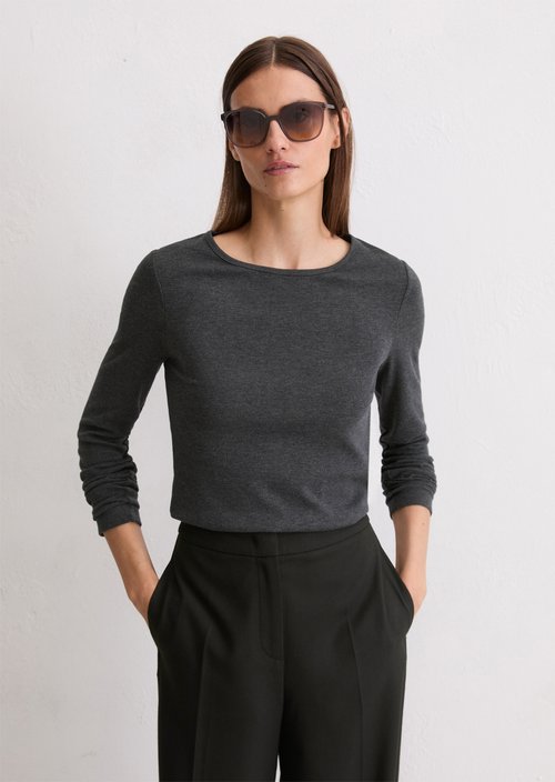 Longsleeve regular — Dark Grey Melange