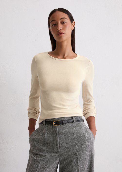 Longsleeve regular — Light Oat